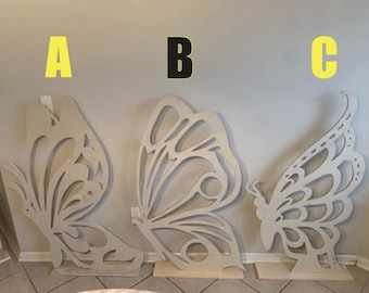 Rush Order 4 Ft Butterfly side profile wood cutout prop 5 business day or less turnaround