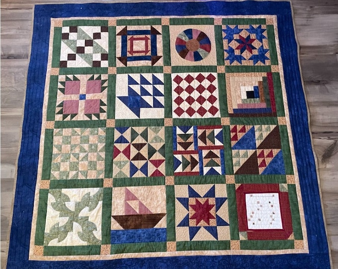 Underground Railroad Sampler Quilt Custom displayed as Sample Etsy