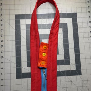 Quilted Button and Zipper Practice Strip