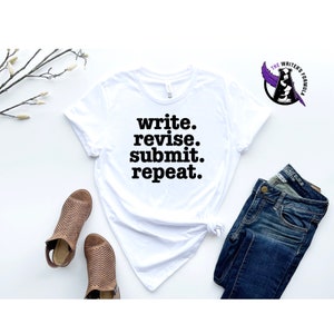 Skriv Revidera Skicka Upprepa Graphic Tee - Författare Unisex T-shirt