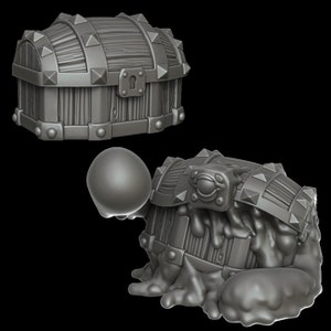Chest Mimic Set | DnD | Tabletop | RPG | Dungeons and Dragons | D&D | Miniature | 28mm | Monster | 5e | Grimdark
