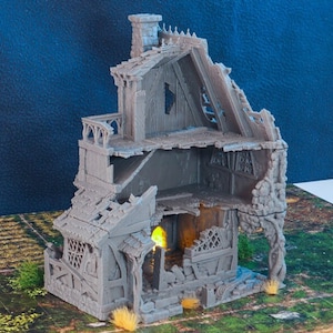 Ciudad de Tarok - Ruinas de la casa del sanador // Black Scrolls Games / Terreno disperso / Terreno de Wargaming / DnD / Frostgrave / Terreno de Mordheim