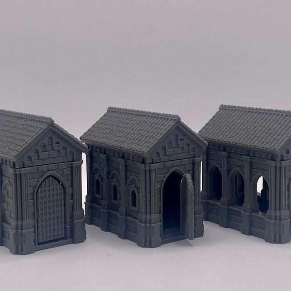 Tomb Style 1 | Dark Realms - Necropolis | Graveyard Tomb | Crypt | Scatter Terrain | Wargaming | DnD | Haunted Graveyard | Mordheim