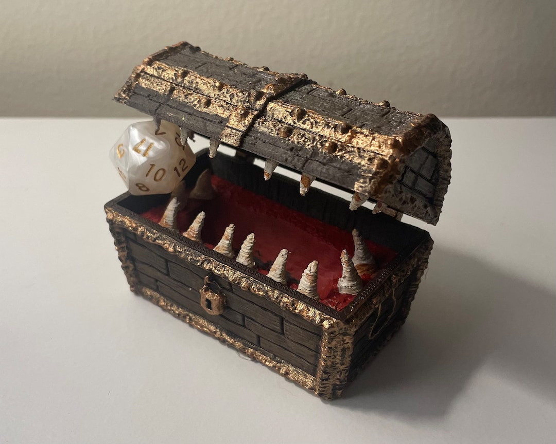 Mimic Chest Dice Jail Mimic Dice Prison Tabletop Dice Accessory Dnd