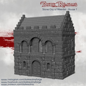 Arkenfel - House 1 || Dark Realms | 28mm/32mm Scale | Ideal for Dungeons & Dragons | Wargaming Terrain | Frostgrave | Mordheim | AoS