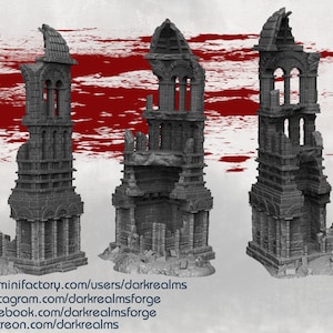 Arkenfel - Rovine della Torre 2 // Dark Realms / Dungeons & Dragons / Terreno per Wargaming / DnD / Mordheim / AoS / Scenario MESBG / Città di Osgiliath
