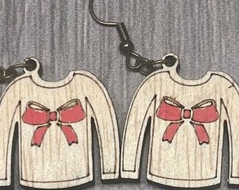Ugly Christmas sweater earrings