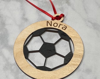 Personalized Christmas Ornament,  Soccer, Soccer Coach, Custom ornament, Holiday gift, School sports, Christmas Tree