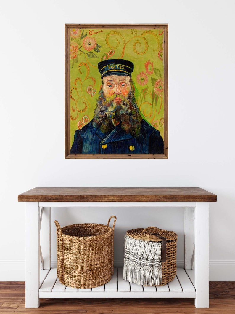 Portrait Van Gogh the Postman Joseph Roulin Wall Art Painting - Etsy