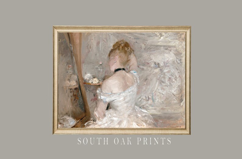 Victorian Painting | Vintage Portrait Woman in White Dress Fashion ...
