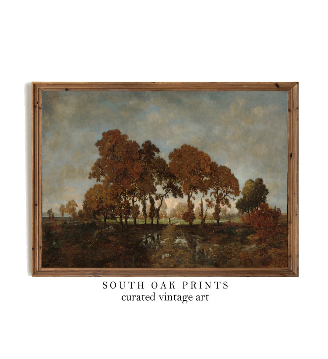 Vintage Painting Autumn Fall Landscape Print | PRINTABLE Digital FILE ...