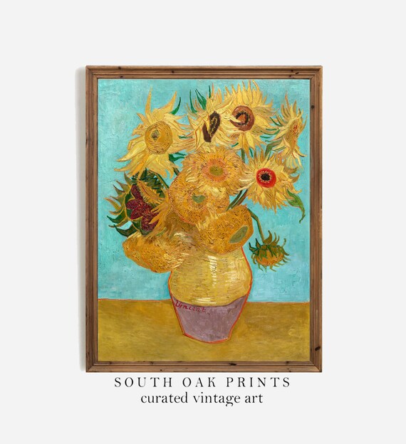 Van Gogh Sunflowers PRINTABLE Digital FILE Download Print Etsy