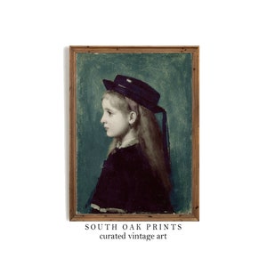 Portrait Painting | Portrait of a Young Beautiful Girl Antique Vintage Classic Interior Print | Digital PRINTABLE Wall Art | PTP10