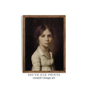 Portrait Painting | Portrait of a Young Girl Antique Vintage Pretty White Dress Classic Interior Print | Digital PRINTABLE Wal Art | PTP12