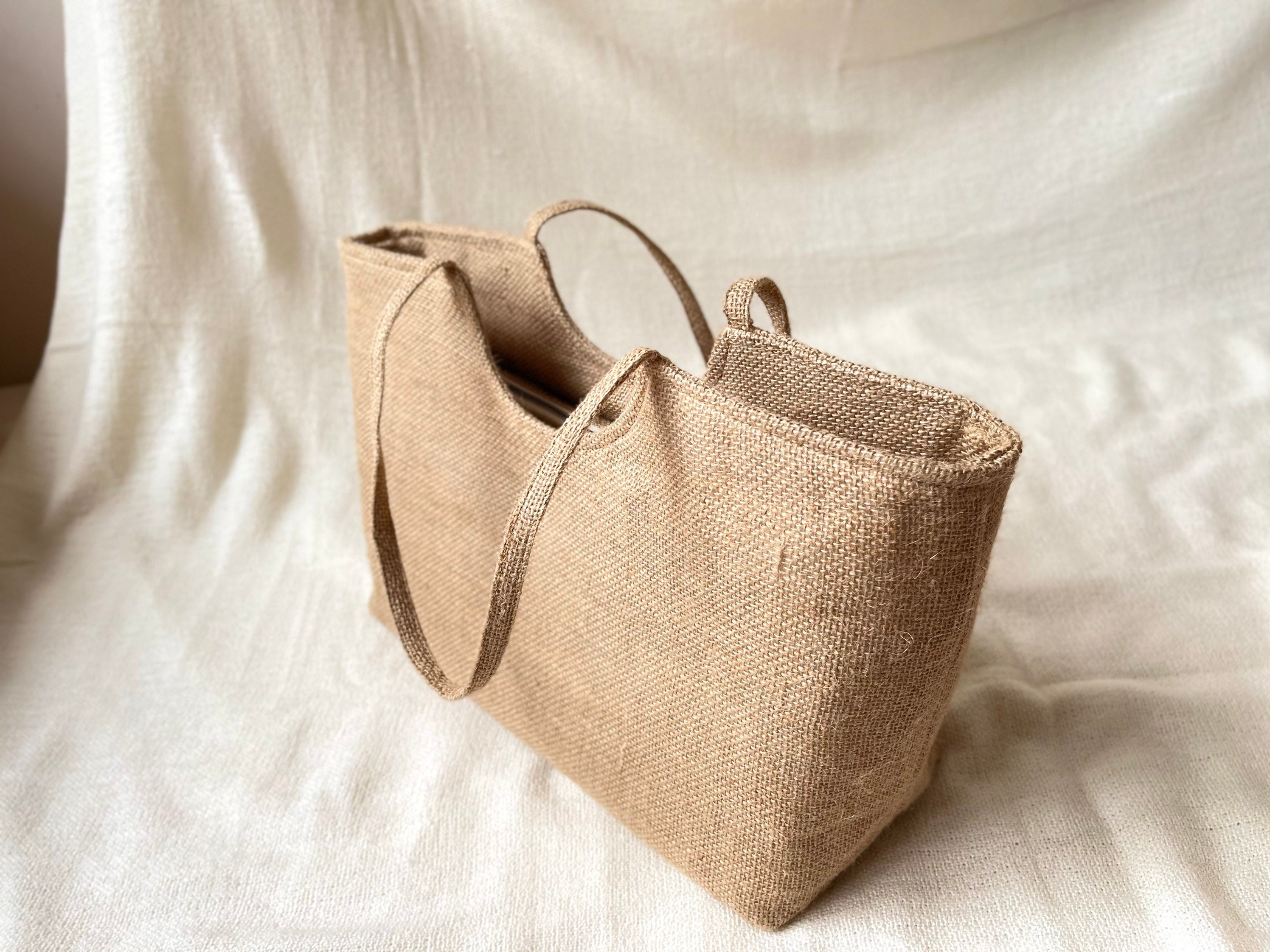 ◆JILLSTUART◆[SUMMER JUTE] Brown jute canvas book tote bag Jute Tall Tote – Out of the Woods