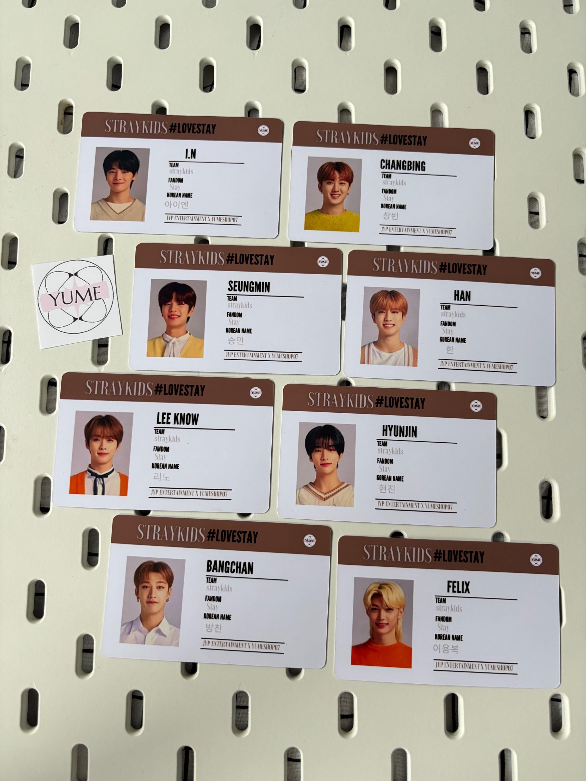 straykids IDカード ヒョンジン Straykids スキズ ヒョンジンポップアップ トレカIDカード