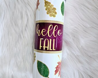 Fall | Halloween | QUICK SHIP | Leaves | Hello Fall | Pumpkin Spice | Monster | Holiday Party Cup | Tumbler