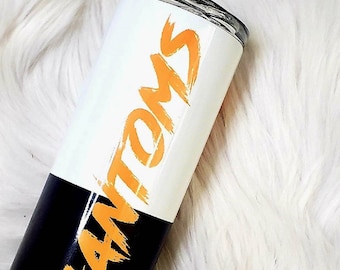 Customizable School Logo Tumbler | Your School Name Here | Teacher Gift | Sport Fanatic | College | High School | Custom | Glitter