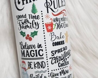 Holiday Tumbler | Christmas | Movie | Santa Gift | Movie | White Elephant | Custom Gift | Fudge | Funny Cup