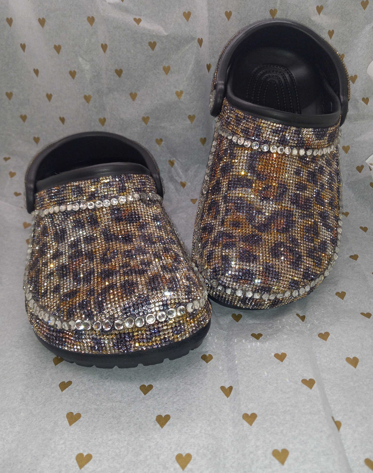 black cheetah crocs