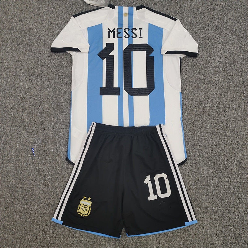 Youth Messi Jersey Kits World Cup Argentina Soccer Jersey Messi Jersey Home  Kid's Size