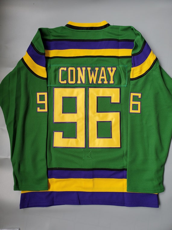 Youth Charlie Conway #96 Mighty Ducks Green Jersey M