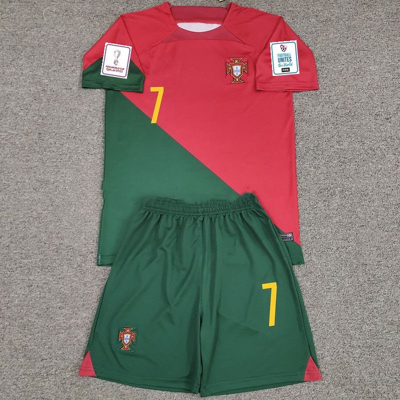 Camiseta Ronaldo Juvenil Kits Copa Mundial 2022 Portugal Etsy España