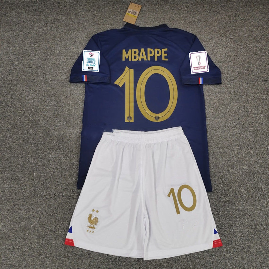 Youth Mbappé Jersey Kits 2022 World Cup France Soccer Jersey Etsy Canada