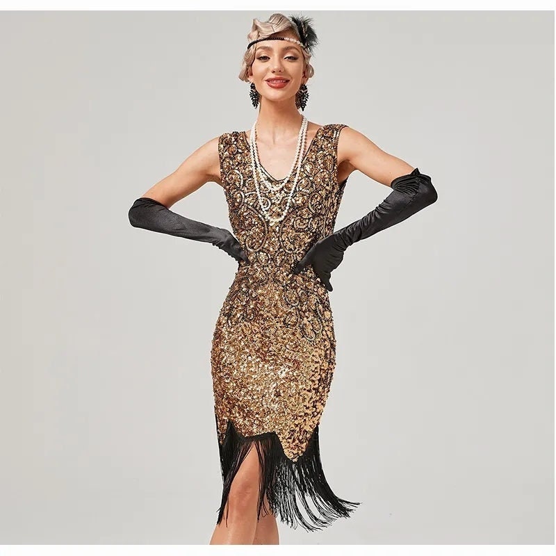 Robe Charleston Robe Année 20 Robe de Soirée Robe Flapper 1920s