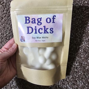 Bag of Dicks Soy Wax Melts - Hand Poured, Small Batch, Bachelorette Party, Girls Night, Funny, Adult, Dirty, Bridesmaids, Gag Gift, Prank