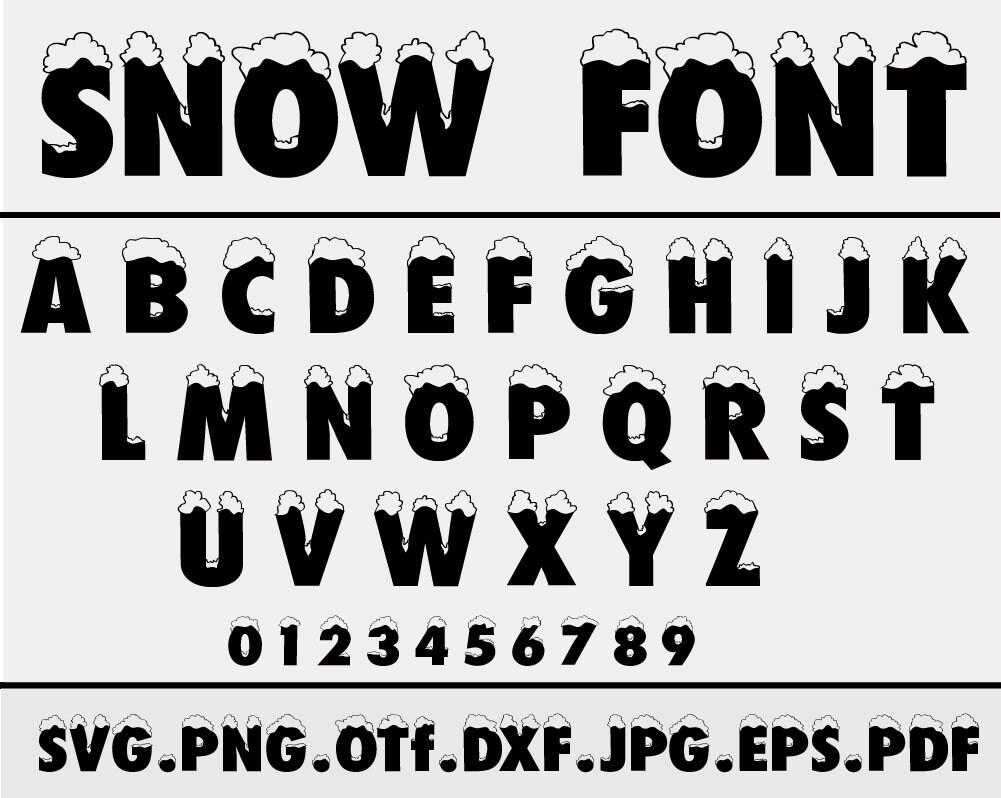 Snow Font SVG Drip Font Ice Font for Cricut Cricut Font Svg Etsy Canada
