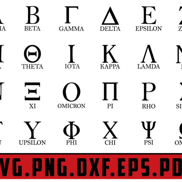 Greek Letters Svg - Etsy