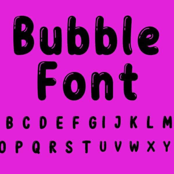 Cricut Bubble Letters Svg Etsy sterreich