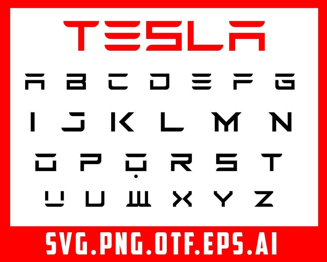Tesla Schriftart Aufkleber -  Österreich