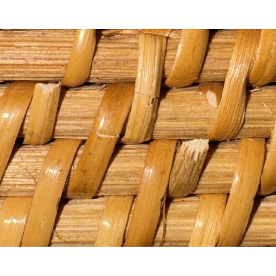 Brown Wicker Lined Drawstring Lining Leather Cros… - image 5