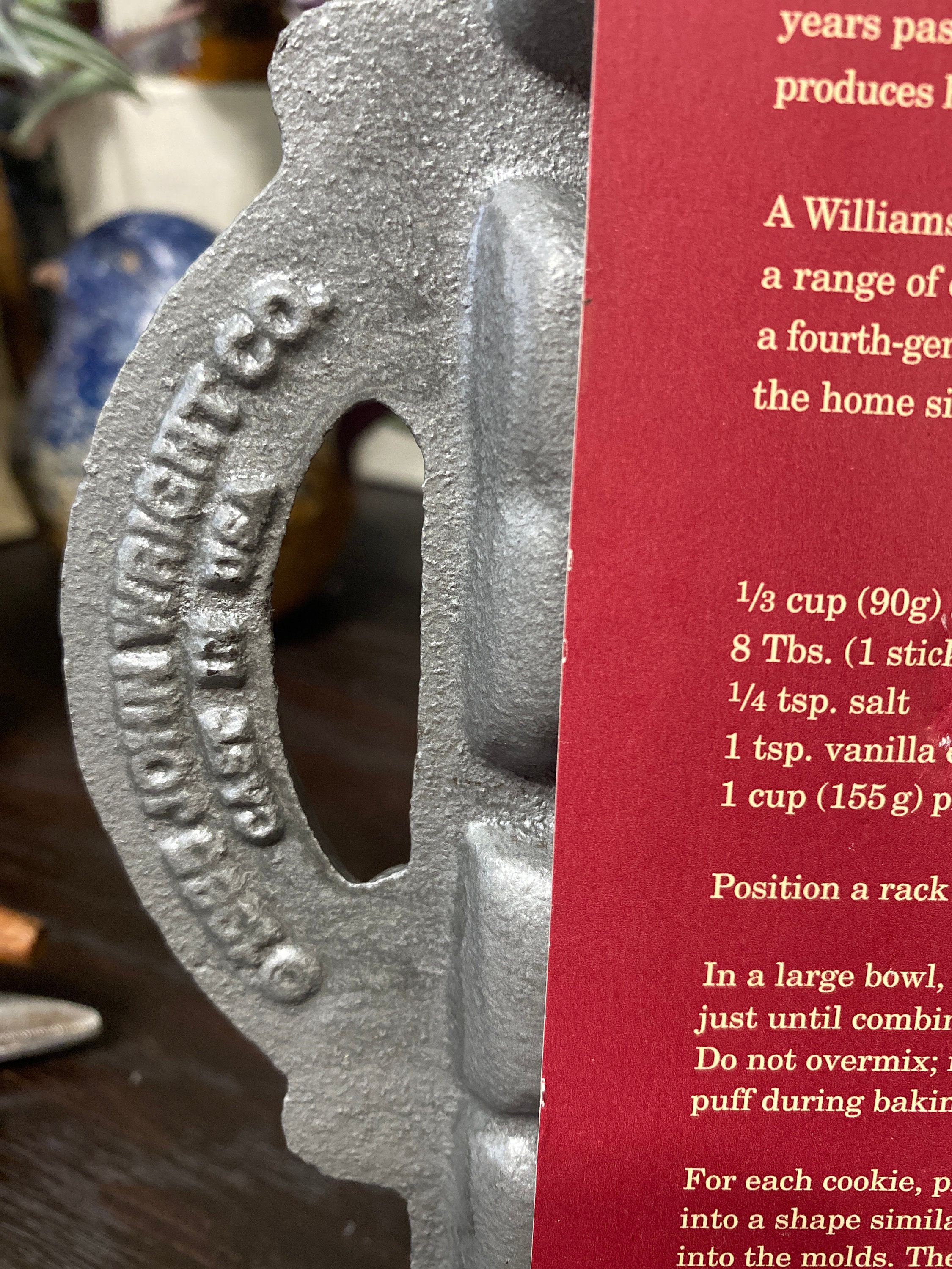 Vintage John Wright Co Cast Iron Alphabet Cookie Shortbread Mold Etsy