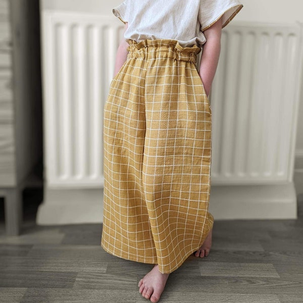 Patrón de costura de pantalones y shorts Harper / Imprimir en casa, formatos Copia corto y Proyector / Tallas niños hasta 14 años