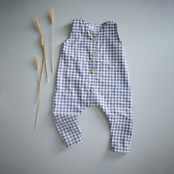 Playsuit sewing pattern | A4, A0 and Projector formats | Baby and kids sizes dungarees