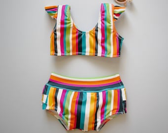Baby & Kids Ruffle Swimsuit Sewing Pattern (A4 Letter, A0, Projector)