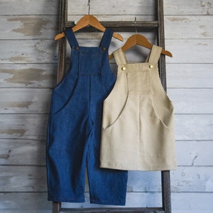 Dungarees and Pinafore sewing pattern | A4/Letter, A0 and Projector formats | Kids sizes