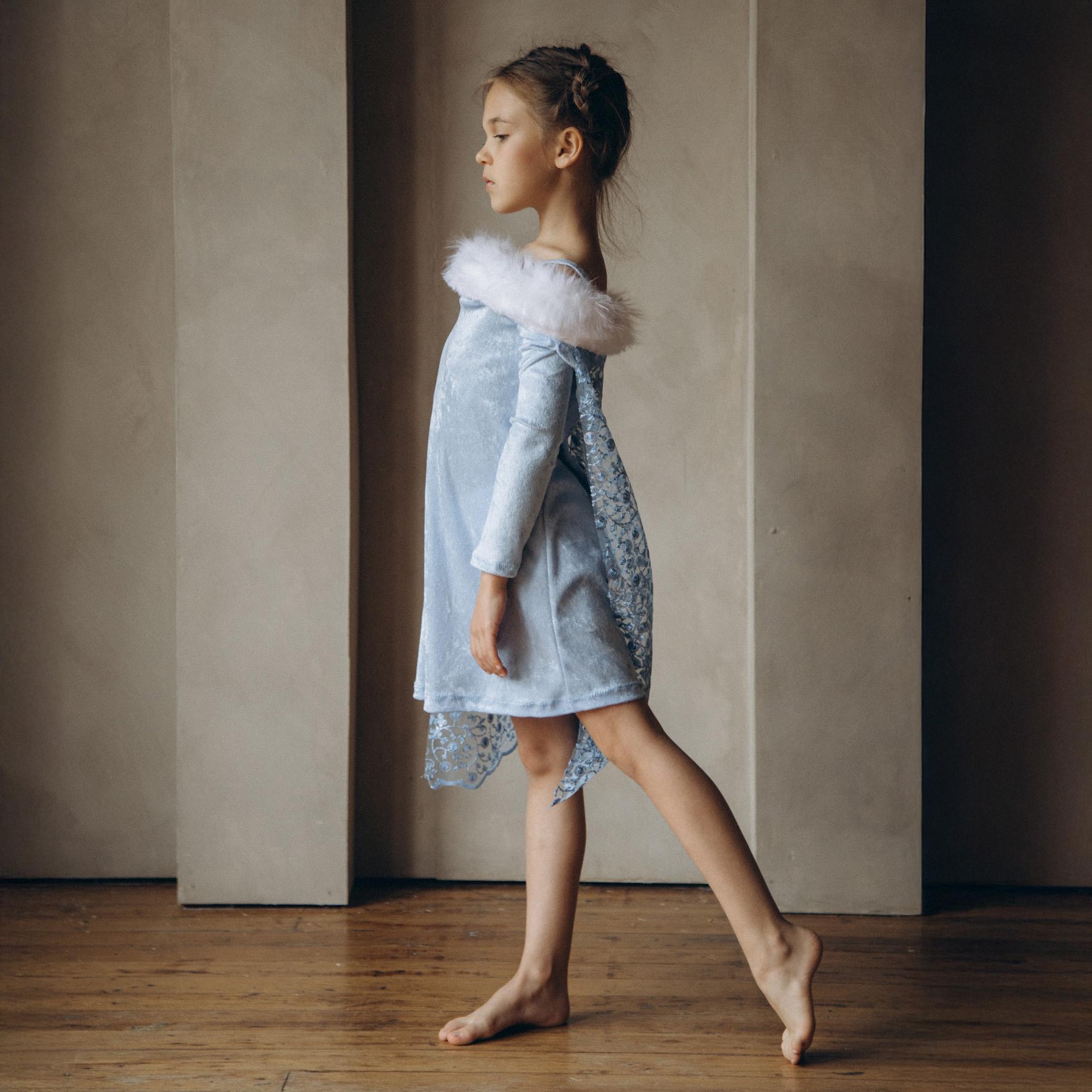 Aurora Dress Sewing Pattern: Knit A-line, Fur Collar (a4/letter A0 ...
