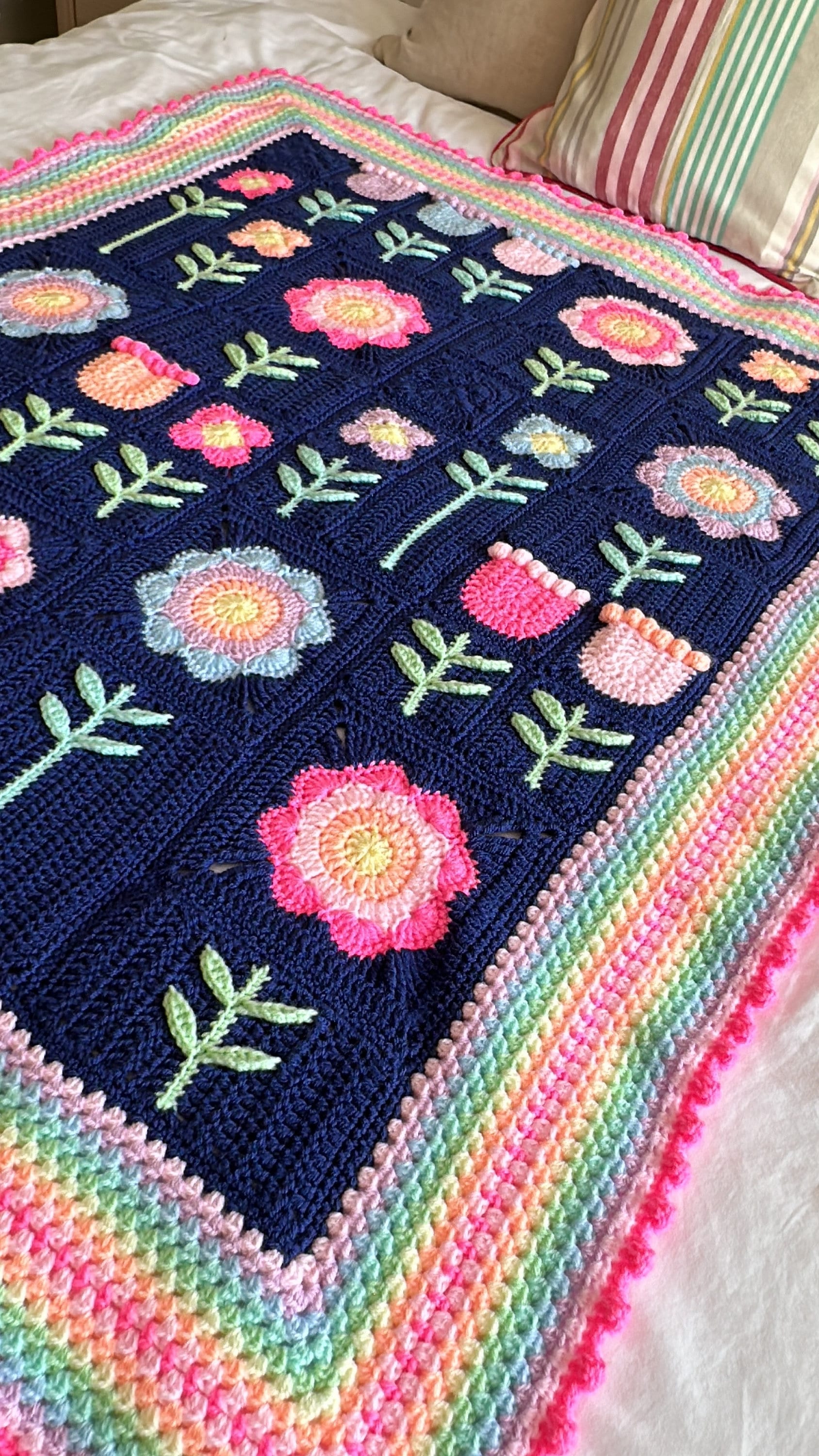 Scandi Meadow Modern Crochet Blanket Pattern Etsy UK