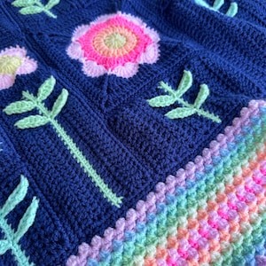 Scandi Meadow Modern Crochet Blanket Pattern image 8