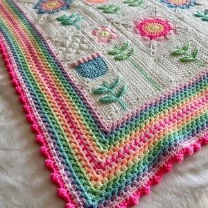 Scandi Meadow Modern Crochet Blanket Pattern image 4