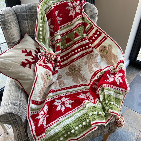 Christmas Eve Wishes, Crochet Blanket Pattern - Madebyanita