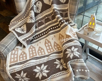 Cosy Winter Wishes, Crochet Blanket Pattern - Madebyanita