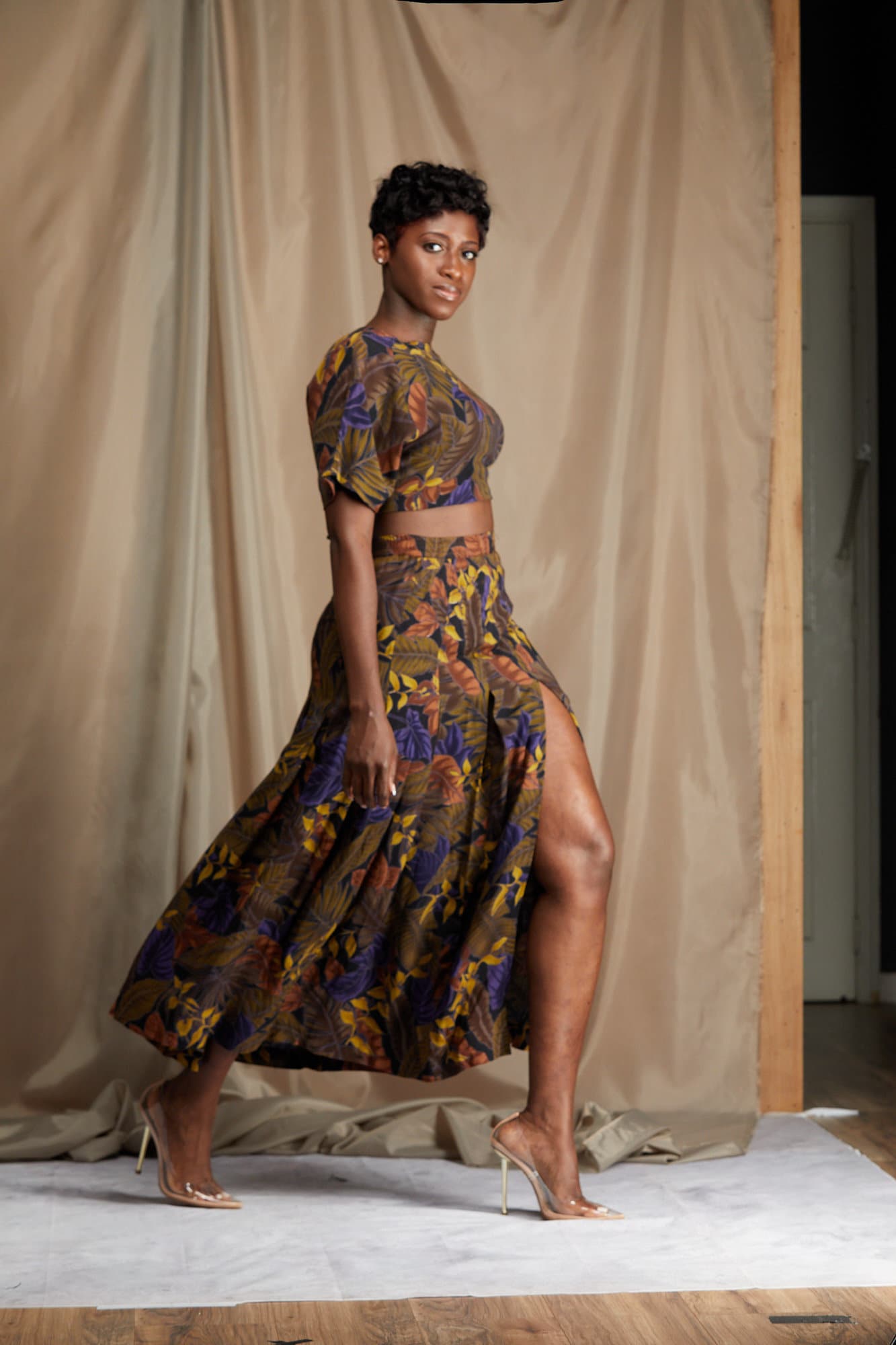 Floral skirt and top set discount