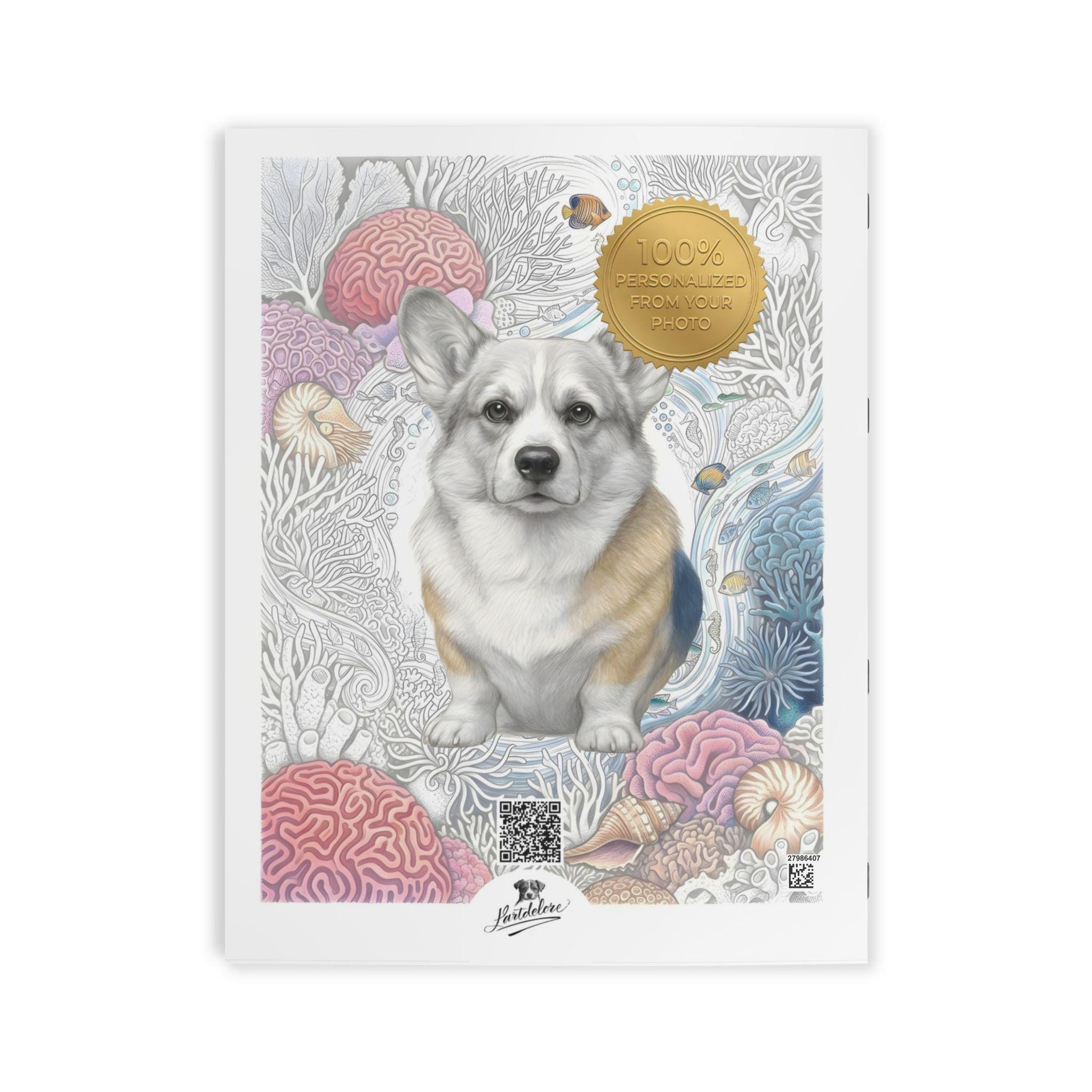 Custom Dog Coloring Book From Photo, Personalized Pet Portrait Art ...