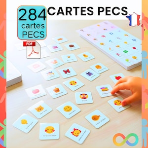 284 Cartes PECS Autisme TSA pdf en français, outils de Communication Non Verbale Enfant Montessori, Picto Routines Visuelles sourds, muets