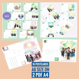 Year Text 2025 16 cards printable with Bible Card Download, Bible Verse, Pioneer, Encouragement JW, Digital A6 size Ps 96:8 jw.org english